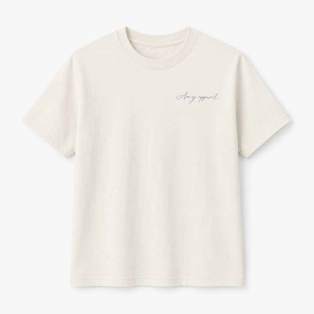 Amy Apparel Minimal Signature T-Shirt