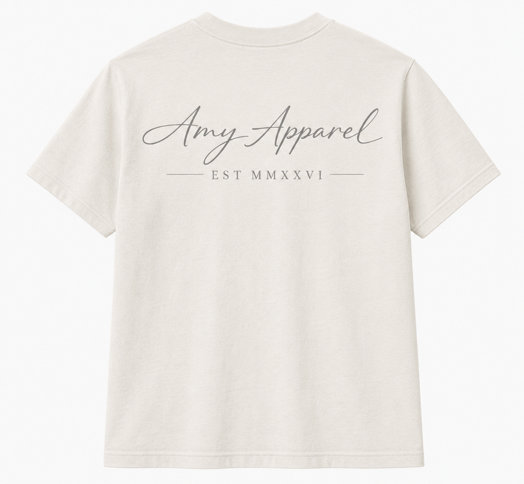 Amy Apparel Minimal Signature T-Shirt