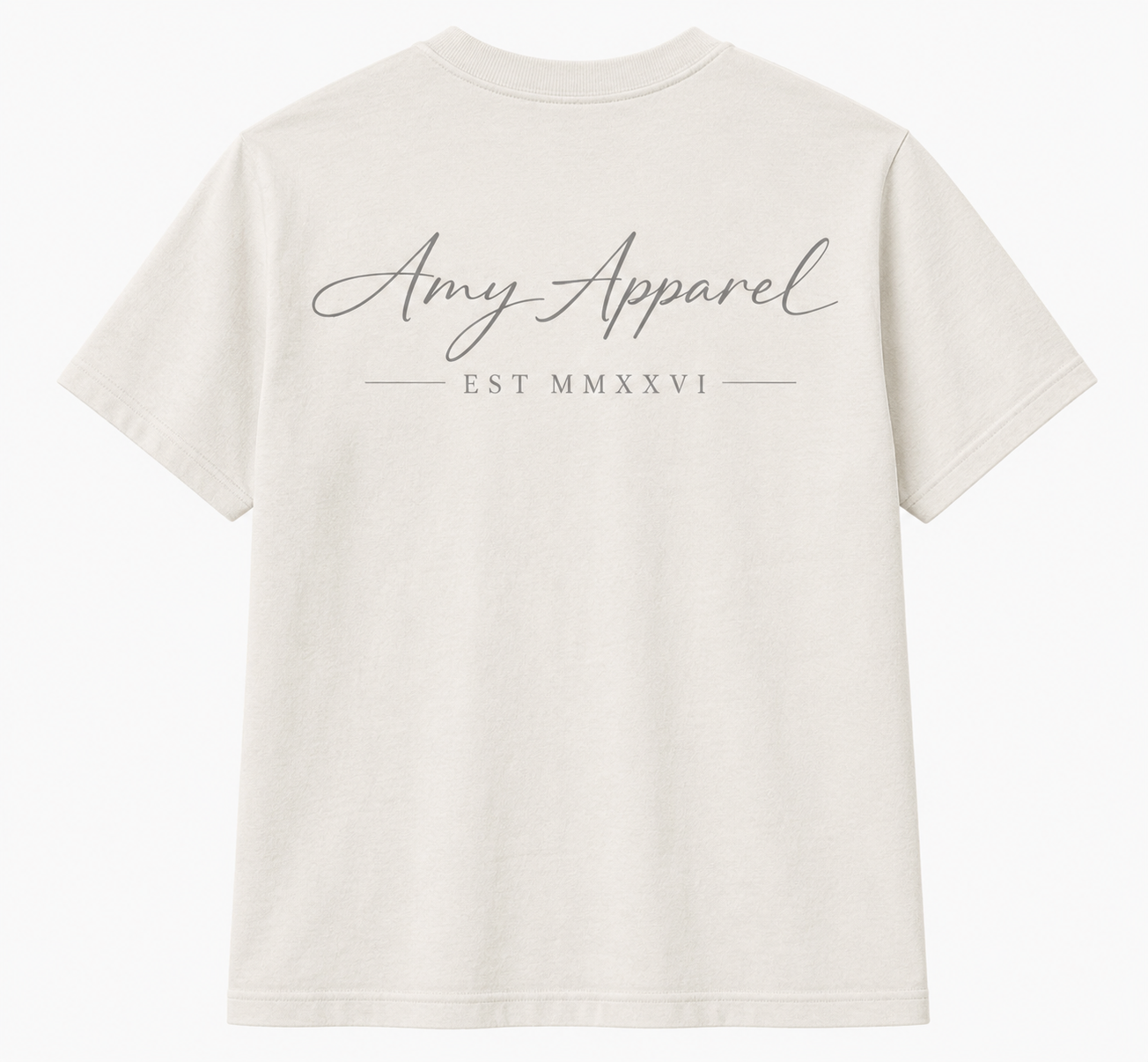 Amy Apparel Minimal Signature T-Shirt