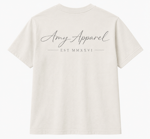 Amy Apparel Minimal Signature T-Shirt
